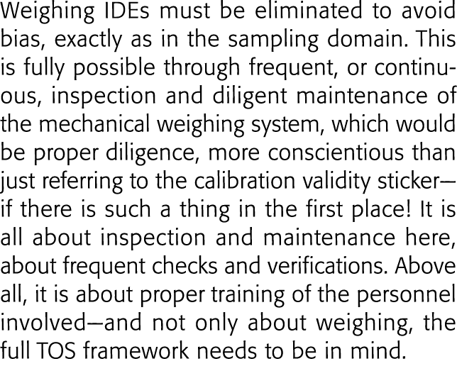 Weighing IDEs must be eliminated to avoid bias, exactly as in the sampling domain  This is fully possible through fre   