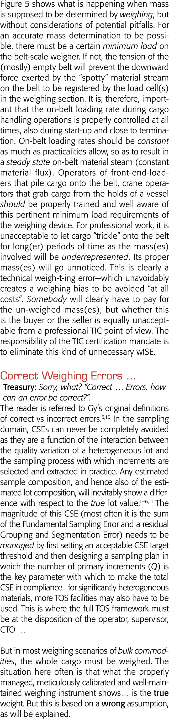 Figure 5 shows what is happening when mass is supposed to be determined by weighing, but without considerations of po   