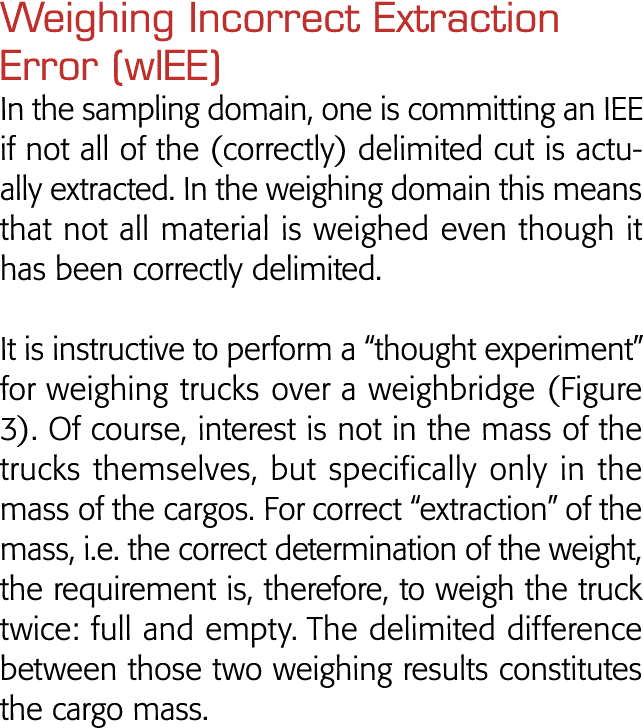 Weighing Incorrect Extraction Error (wIEE) In the sampling domain, one is committing an IEE if not all of the (correc   