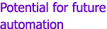 Potential for future automation