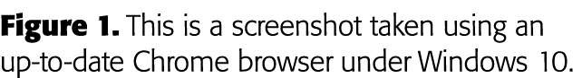 Figure 1  This is a screenshot taken using an up-to-date Chrome browser under Windows 10 