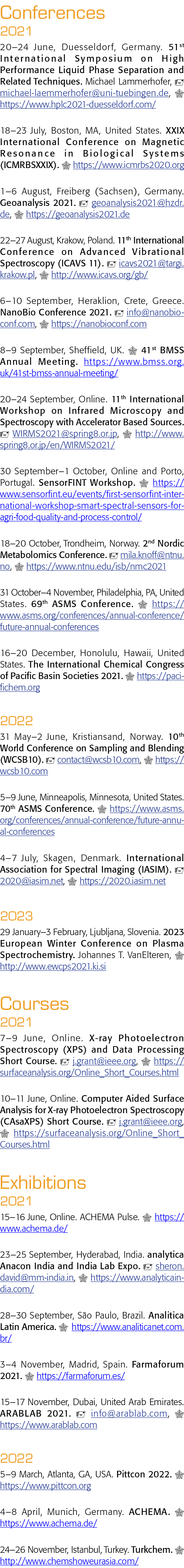 Conferences 2021 20 24 June, Duesseldorf, Germany  51st International Symposium on High Performance Liquid Phase Sepa   