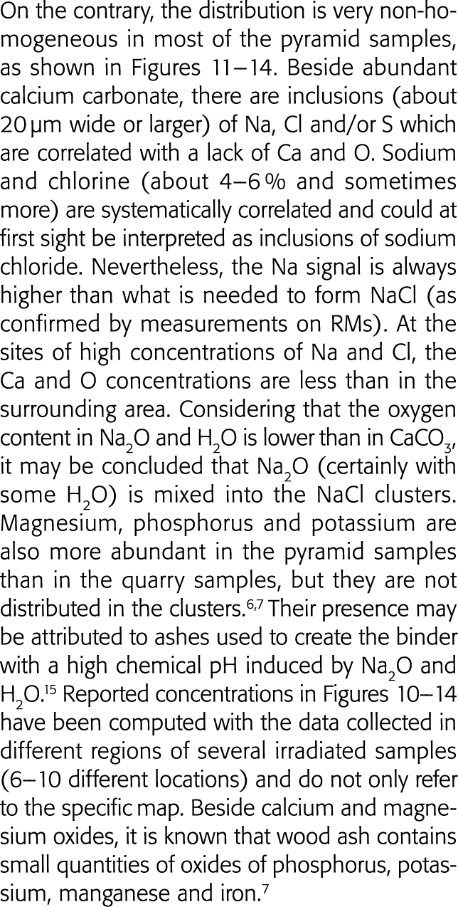 On the contrary, the distribution is very non-homogeneous in most of the pyramid samples, as shown in Figures 11 14     