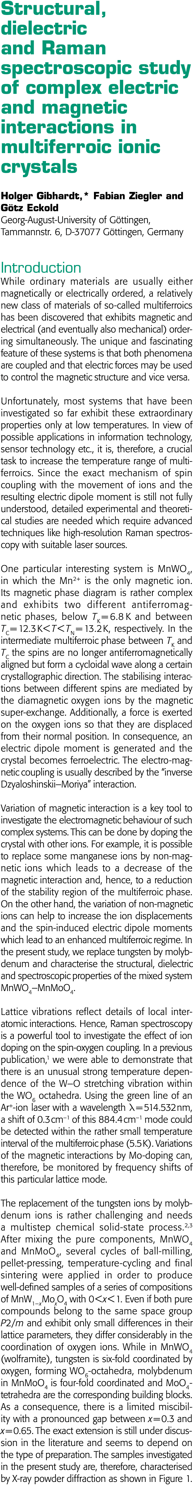 Structural, dielectric and Raman spectroscopic study of complex electric and magnetic interactions in multiferroic io   