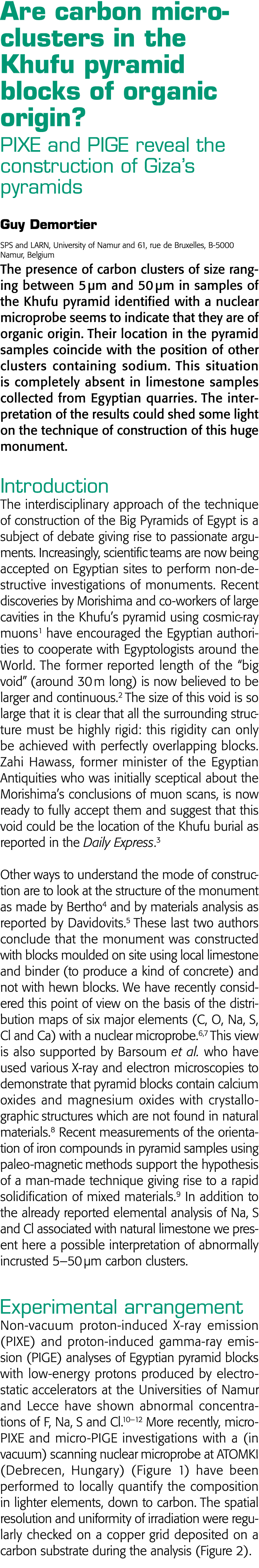 Are carbon micro-clusters in the Khufu pyramid blocks of organic origin  PIXE and PIGE reveal the construction of Giz   