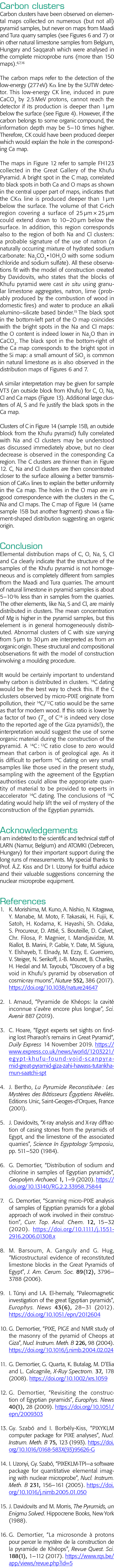 Carbon clusters Carbon clusters have been observed on elemental maps collected on numerous (but not all) pyramid samp   