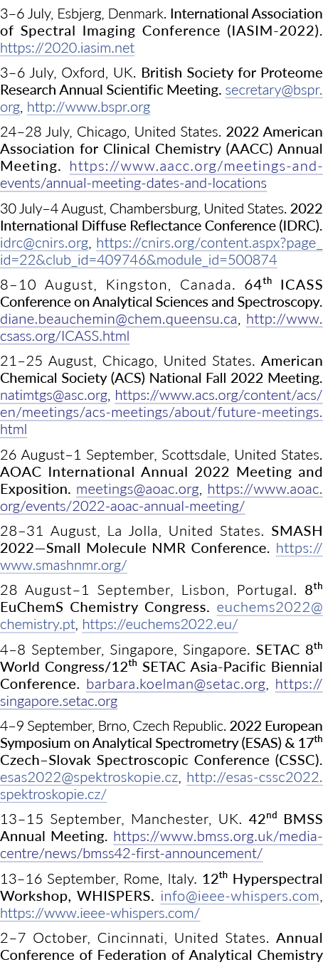 3 6 July, Esbjerg, Denmark  International Association of Spectral Imaging Conference (IASIM-2022)  https:  2020 iasim   