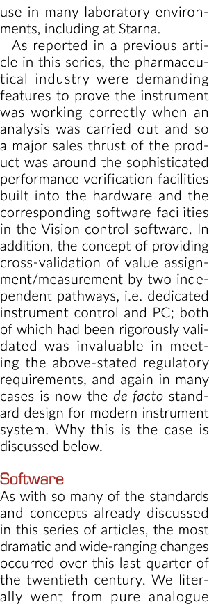 use in many laboratory environments, including at Starna  As reported in a previous article in this series, the pharm   