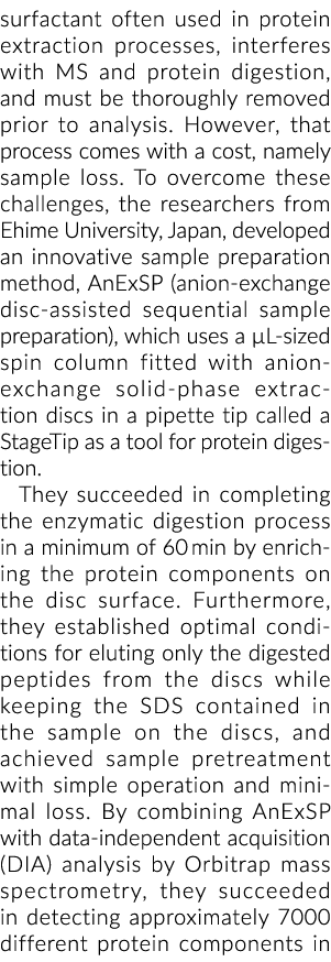 surfactant often used in protein extraction processes, interferes with MS and protein digestion, and must be thorough   