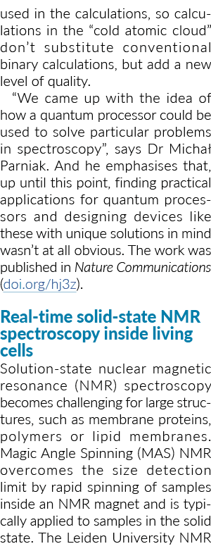 used in the calculations, so calculations in the  cold atomic cloud  don t substitute conventional binary calculation   