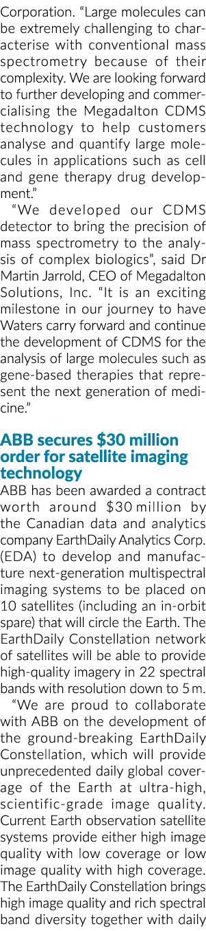 Corporation   Large molecules can be extremely challenging to characterise with conventional mass spectrometry becaus   