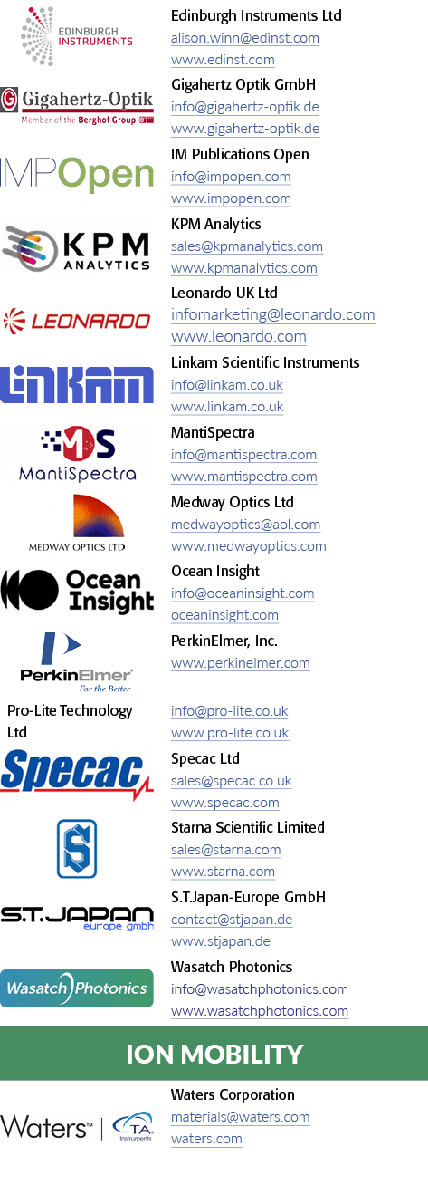  object Rectangle ,Edinburgh Instruments Ltd alison winn edinst com www edinst com, object Rectangle ,Gigahertz Optik   