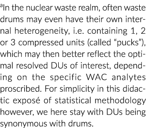  aIn the nuclear waste realm, often waste drums may even have their own internal heterogeneity, i e  containing 1, 2    