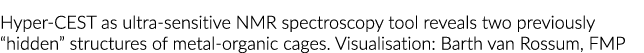 Hyper-CEST as ultra-sensitive NMR spectroscopy tool reveals two previously  hidden  structures of metal-organic cages   