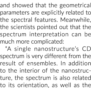 and showed that the geometrical parameters are explicitly related to the spectral features  Meanwhile, the scientists   