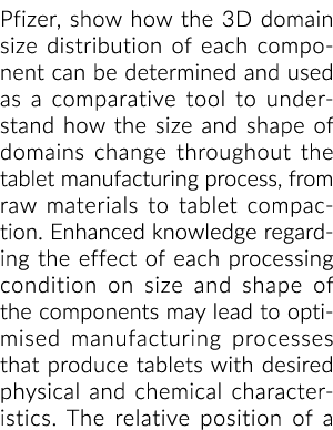 Pfizer, show how the 3D domain size distribution of each component can be determined and used as a comparative tool t   