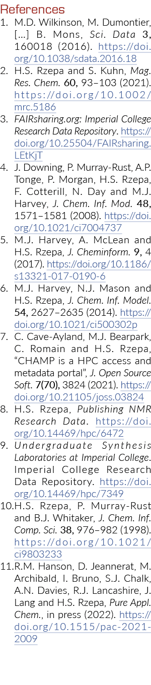 References 1  M D  Wilkinson, M  Dumontier,     B  Mons, Sci  Data 3, 160018 (2016)  https:  doi org 10 1038 sdata 20   