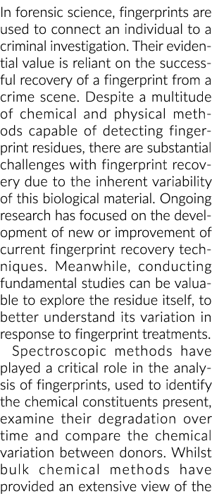 In forensic science, fingerprints are used to connect an individual to a criminal investigation  Their evidential val   