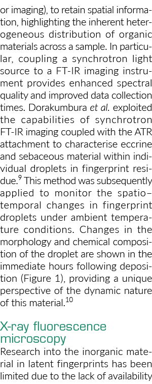 or imaging), to retain spatial information, highlighting the inherent heterogeneous distribution of organic materials   