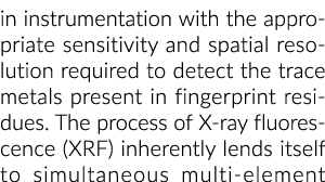 in instrumentation with the appropriate sensitivity and spatial resolution required to detect the trace metals presen   