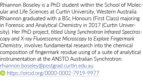Rhiannon Boseley is a PhD student within the School of Molecular and Life Sciences at Curtin University, Western Aust   