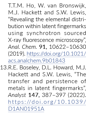 T T M  Ho, W  van Bronswijk, M J  Hackett and S W  Lewis,  Revealing the elemental distribution within latent fingerm   