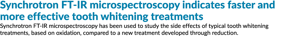 Synchrotron FT-IR microspectroscopy indicates faster and more effective tooth whitening treatments Synchrotron FT-IR    