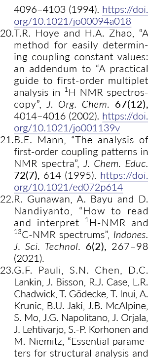4096 4103 (1994)  https:  doi org 10 1021 jo00094a018 20  T R  Hoye and H A  Zhao,  A method for easily determining c   