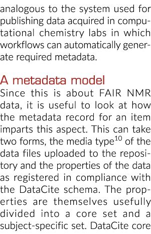 analogous to the system used for publishing data acquired in computational chemistry labs in which workflows can auto   