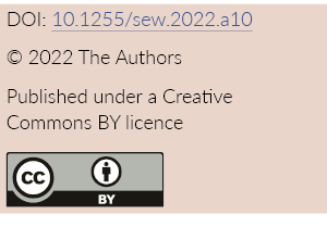 DOI: 10 1255 sew 2022 a10   2022 The Authors Published under a Creative  Commons BY licence  