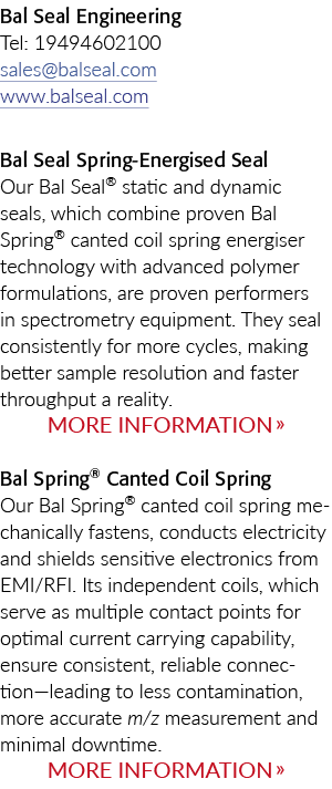 Bal Seal Engineering Tel: 19494602100 sales balseal com www balseal com Bal Seal Spring-Energised Seal Our Bal Seal     