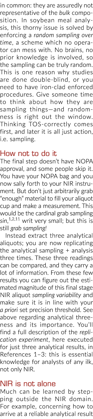 in common: they are assuredly not representative of the bulk composition  In soybean meal analysis, this thorny issue   