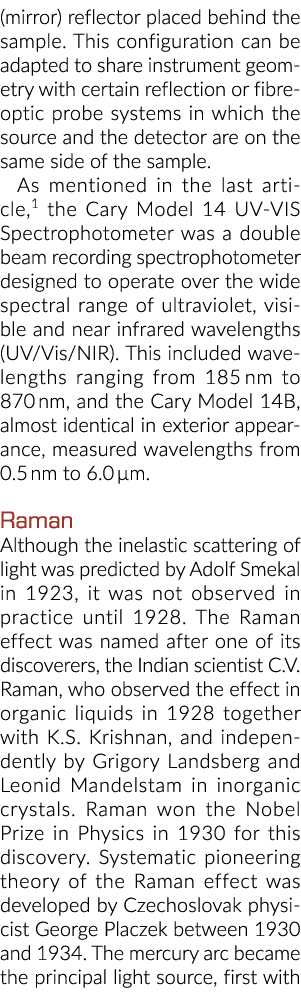 (mirror) reflector placed behind the sample  This configuration can be adapted to share instrument geometry with cert   