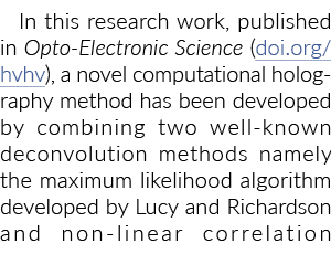 In this research work, published in Opto-Electronic Science (doi org hvhv), a novel computational holography method h   