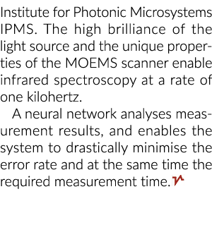 Institute for Photonic Microsystems IPMS  The high brilliance of the light source and the unique properties of the MO   