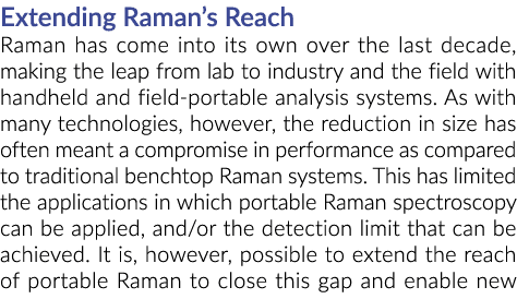 Extending Raman s Reach Raman has come into its own over the last decade, making the leap from lab to industry and th   