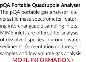 pQA Portable Quadrupole Analyser The pQA portable gas analyser is a versatile mass spectrometer featuring interchange   