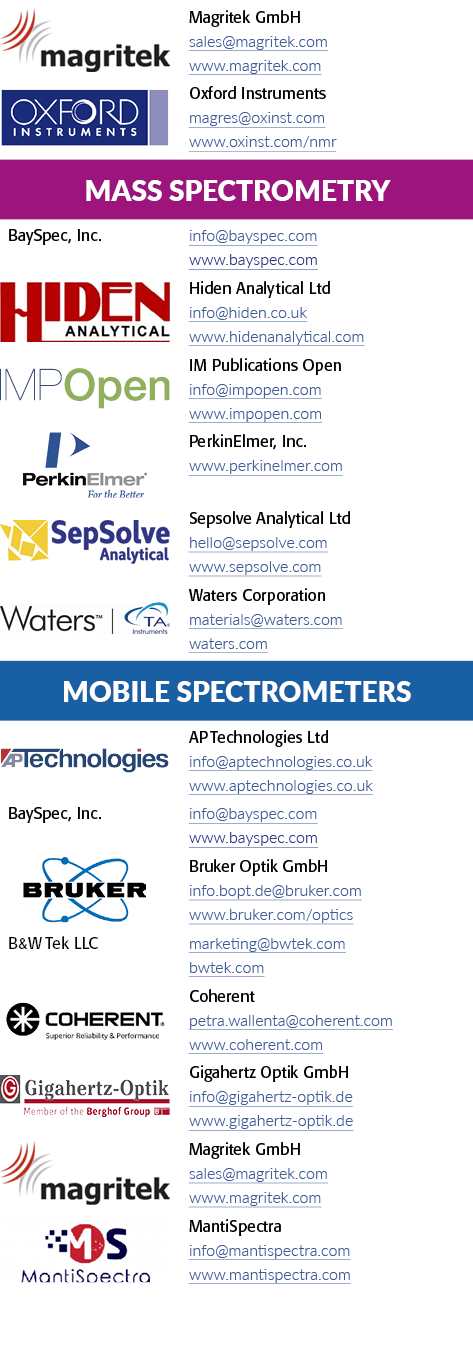  object Rectangle ,Magritek GmbH sales magritek com www magritek com, object Rectangle ,Oxford Instruments magres oxi   