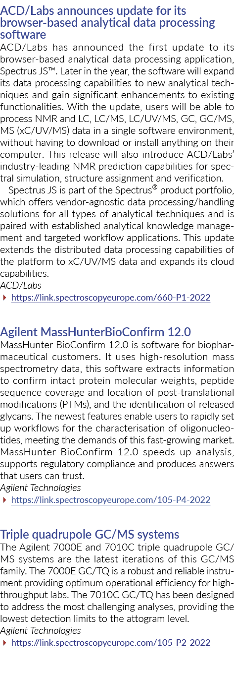 ACD Labs announces update for its browser-based analytical data processing software ACD Labs has announced the first    