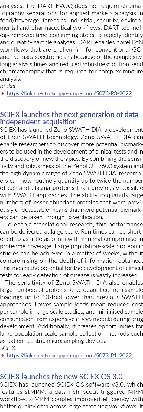 analyses  The DART-EVOQ does not require chromatography separations for applied markets analysis in food beverage, fo   