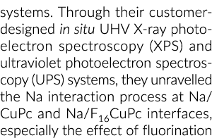 systems  Through their customer-designed in situ UHV X-ray photoelectron spectroscopy (XPS) and ultraviolet photoelec   