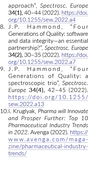 approach”, Spectrosc. Europe 34(1), 40–44 (2022). https://doi.org/10.1255/sew.2022.a4 8. J.P. Hammond, “Four Generati...