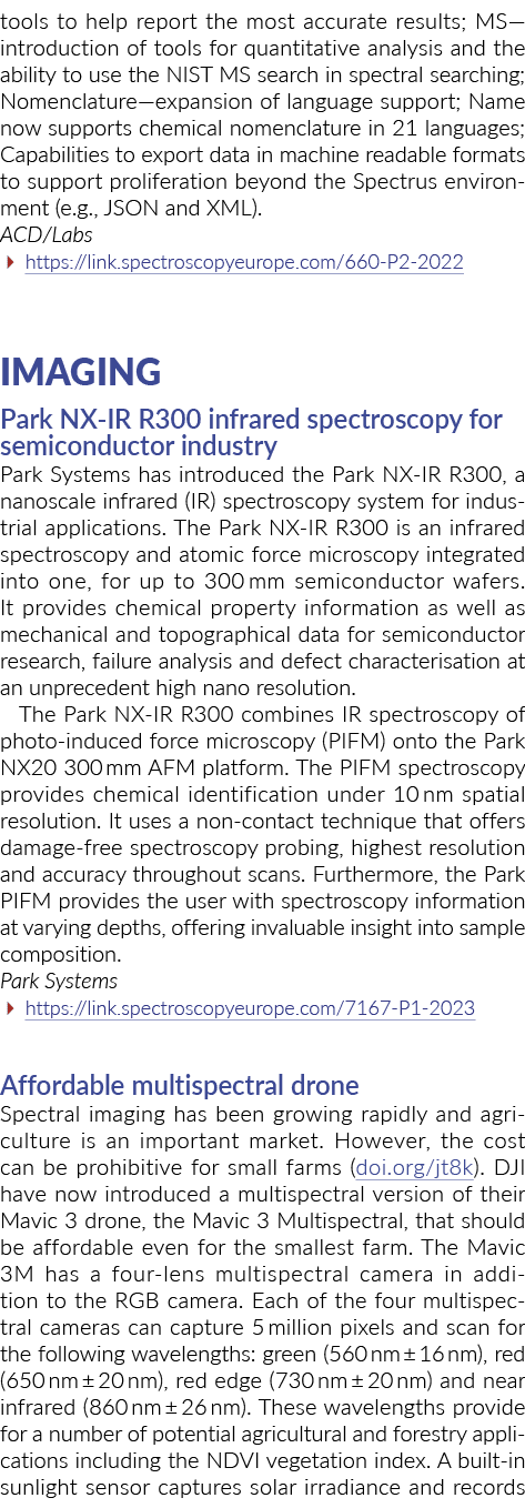 tools to help report the most accurate results; MS—introduction of tools for quantitative analysis and the ability to...