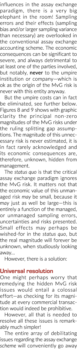 influences in the assay exchange paradigm, there is a very big elephant in the room! Sampling errors and their effect...