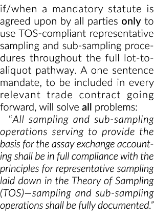 if/when a mandatory statute is agreed upon by all parties only to use TOS compliant representative sampling and sub s...