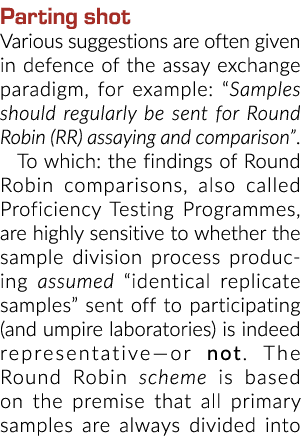 Parting shot Various suggestions are often given in defence of the assay exchange paradigm, for example: “Samples sho...