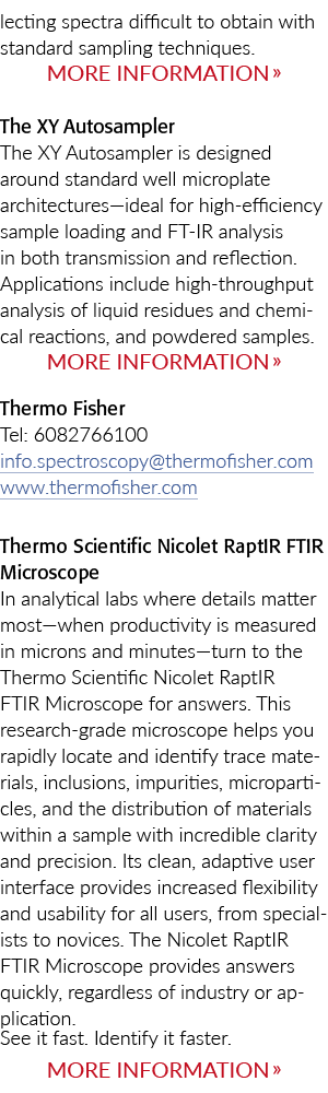 lecting spectra difficult to obtain with standard sampling techniques. More Information » The XY Autosampler The XY A...