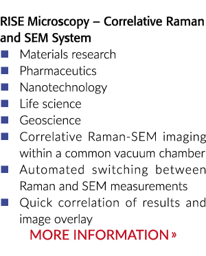 RISE Microscopy – Correlative Raman and SEM System � Materials research � Pharmaceutics � Nanotechnology � Life scien...