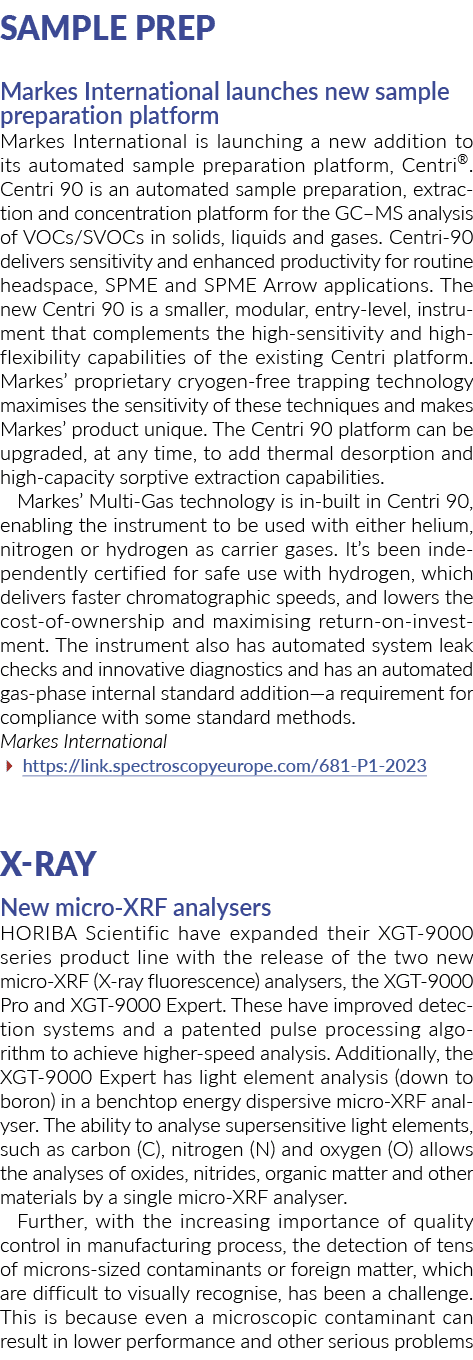 Sample Prep Markes International launches new sample preparation platform Markes International is launching a new add...