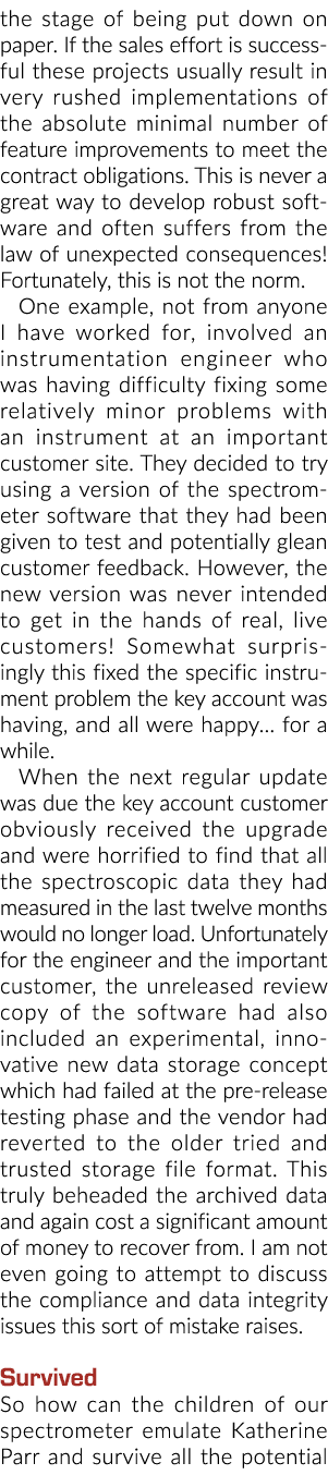 the stage of being put down on paper. If the sales effort is successful these projects usually result in very rushed ...
